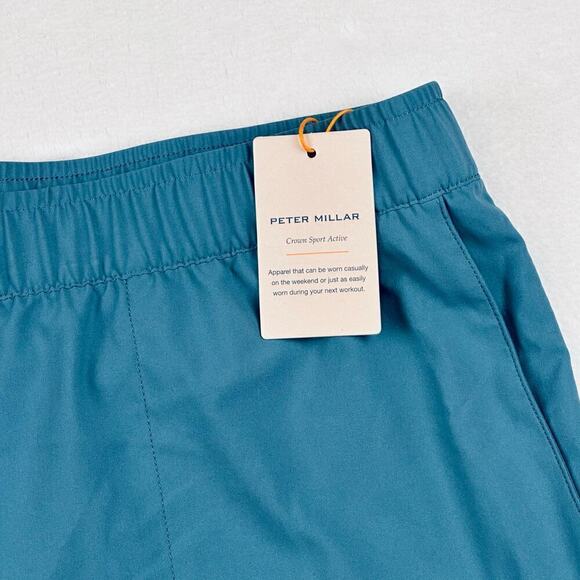Peter Millar Crown Sport Active Men's 2XL Rainfall Blue Swift Performance Shorts - Picture 6 of 13